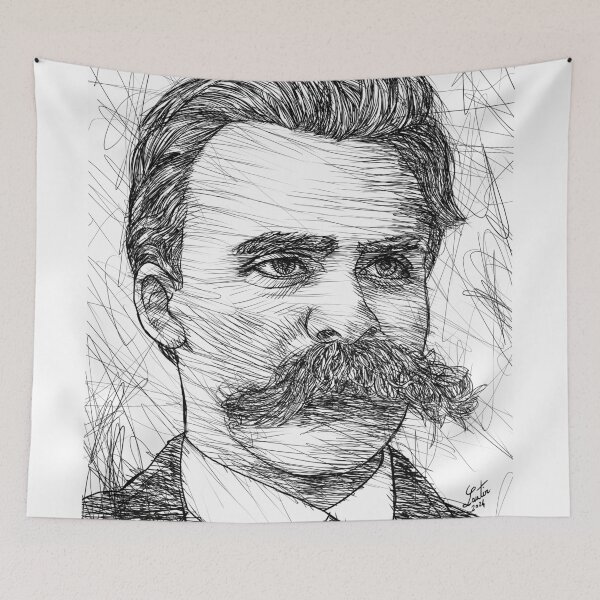 Item preview, FRIEDRICH NIETZSCHE ink portrait .2 designed and sold by lautir.