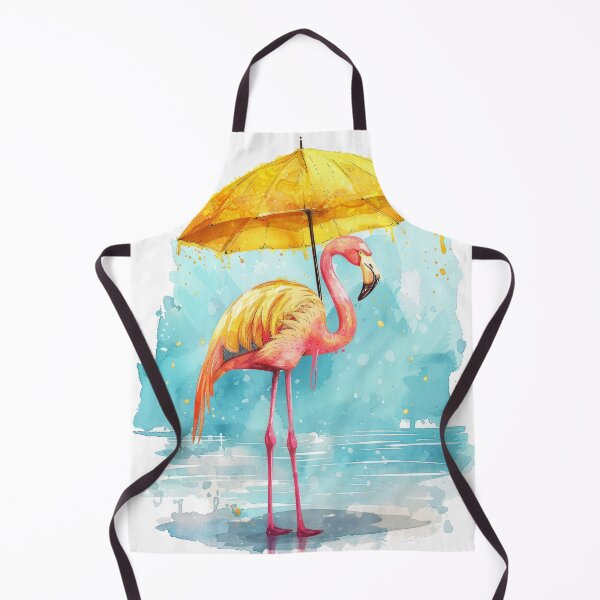 Item preview, wet flamingo with umbrella designed and sold by Ladidia.