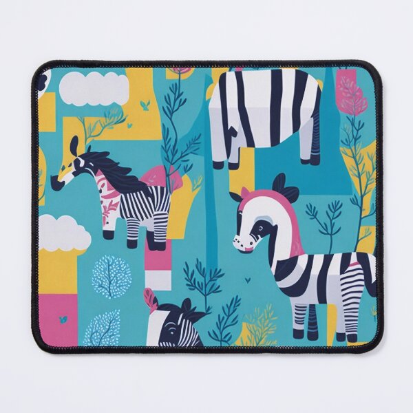 Artikelvorschau, Bunte Zebra-Illustrationskunst entworfen und verkauft von Weedvana.