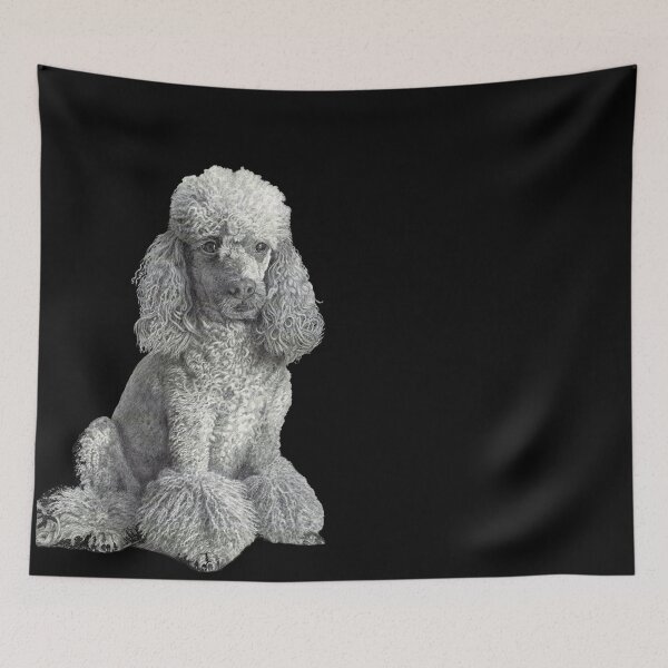 Item preview, Adorable Poodle Pencil Sketch by HV - Charming Canine Artwork designed and sold by IDoMatterROSASS.