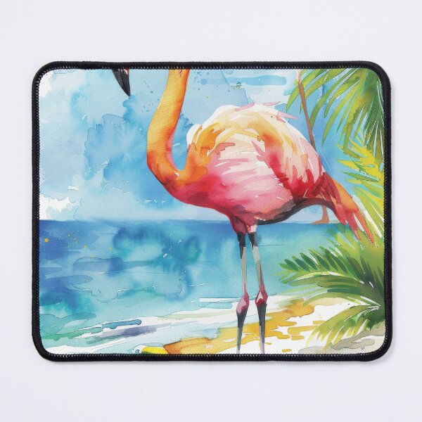 Item preview, flamingo watercolor designed and sold by Ladidia.