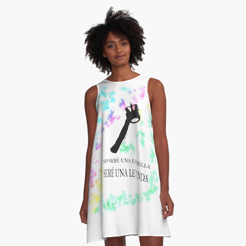 FREDDIE MERCURY QUEEN FRASE LEYENDA Vestido acampanado