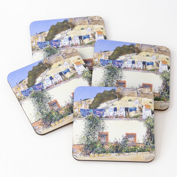 Item preview, Cave House, Flowers and Washing. Alhabia, Almeria, Spain. designed and sold by Margaret Merry.