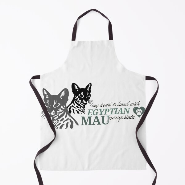 Item preview, My heart is lined with Epyptian Mau pawprints designed and sold by MoonMothPrintco.