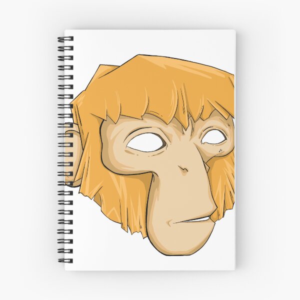 Item preview, Orange monkey mask designed and sold by feedthewallart.