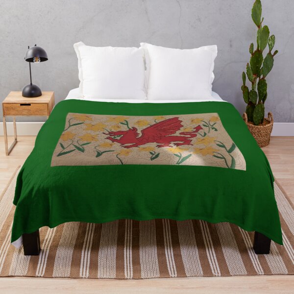 Item preview, Welsh dragon with daffodils designed and sold by craft4pellucid.