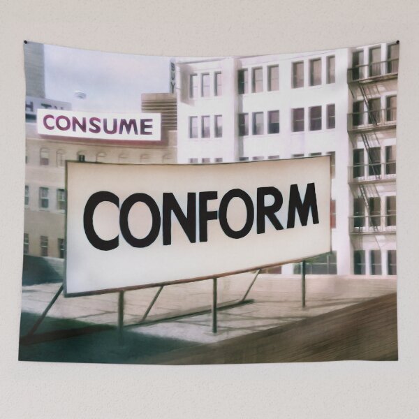 Item preview, They Live Billboards designed and sold by ArtFactoryAI.