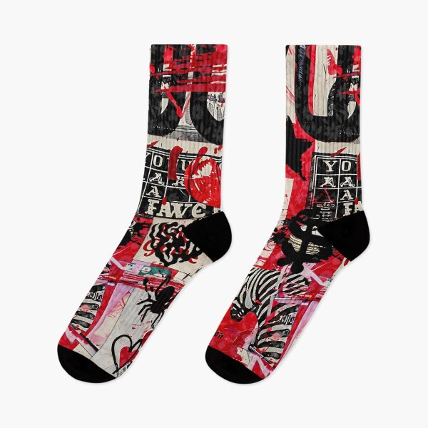 Item preview, Red And Black Zebra Collage designed and sold by OLAIZA.