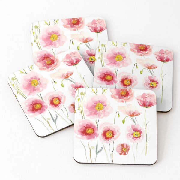 Artikelvorschau, Rosa Mohnblumen, Wildblumen entworfen und verkauft von Myartspace.