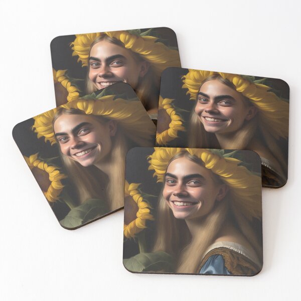 Item preview, Pretty Girl Wearing a Sunflower Crown designed and sold by Annabelly321.
