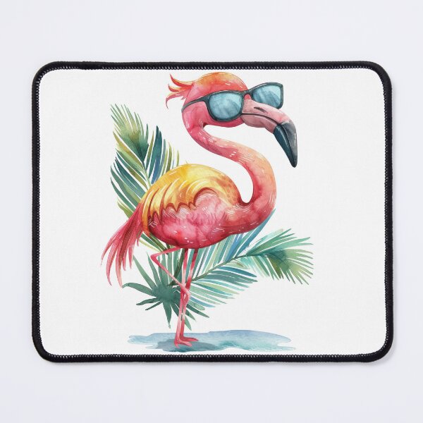 Item preview, flamingo cartoon designed and sold by Ladidia.