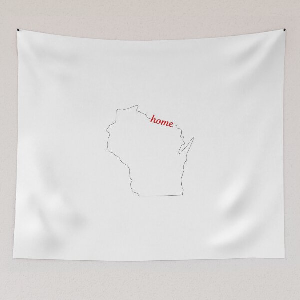 Item preview, Wisconsin State Outline Home designed and sold by US States Merch.