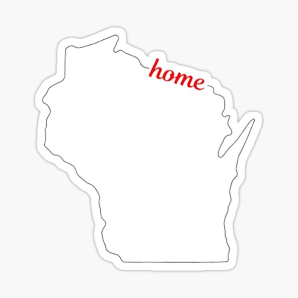 Vista previa del artículo con la obra «Esquema del estado de Wisconsin Inicio», diseñado y vendido por US States Merch.