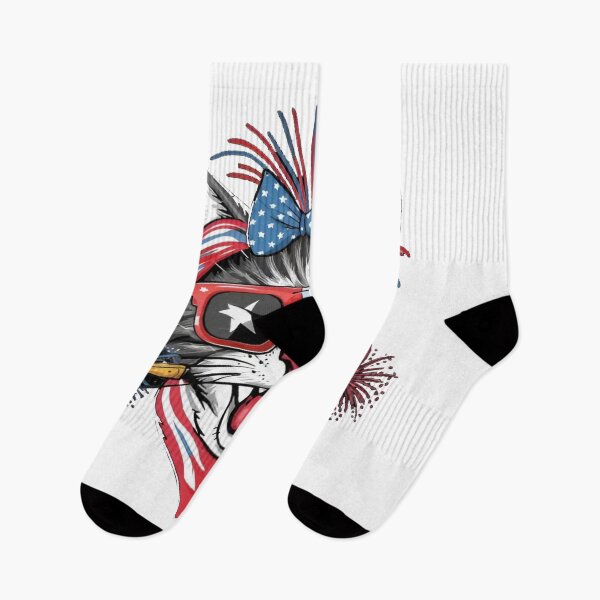 Item preview, american cat 4th of july,red white and blue , independence day  designed and sold by venavar.