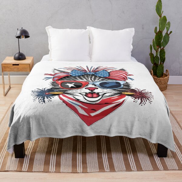 Item preview, american cat 4th of july,red white and blue , independence day designed and sold by venavar.