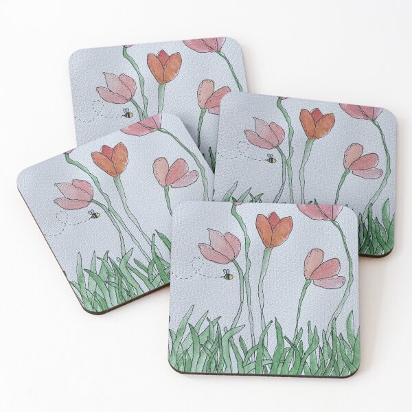 Item preview, Flowers and bee designed and sold by Gsorsnoi.