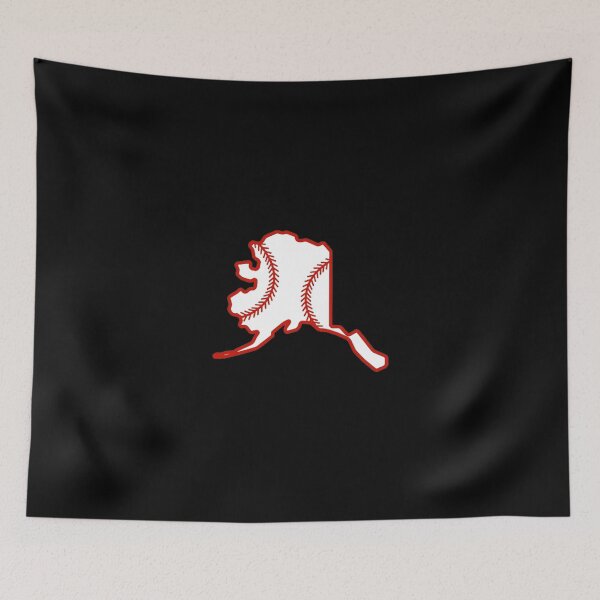 Item preview, Alaska State Outline Baseball Stitch designed and sold by US States Merch.