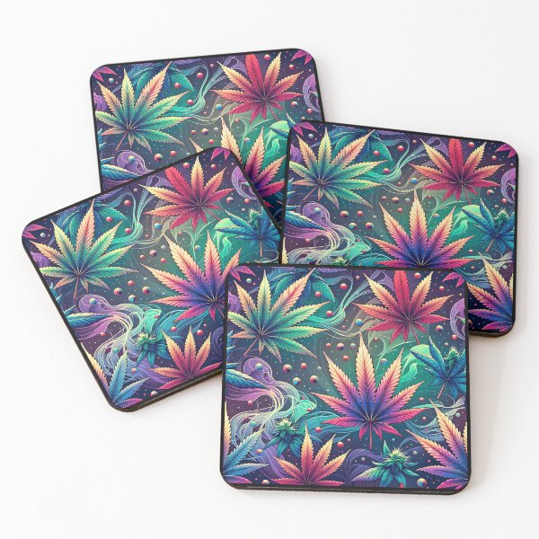 Item preview, Bud, Leaf, and THC Bokeh - Cannabis Marijuana Weed Art - Colorful Stoner Design designed and sold by CannaCreative.