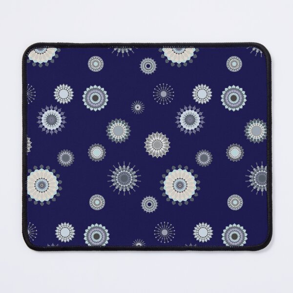 Item preview, Gray Mandalas on Navy Blue designed and sold by JaygiesDesign.