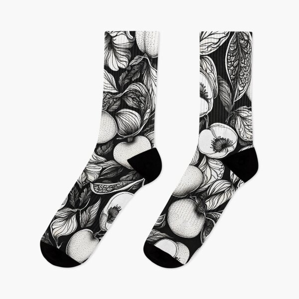 Item preview, Apricot Abstract Pattern Monochrome Black and White Ink Pen designed and sold by ShaViArt.