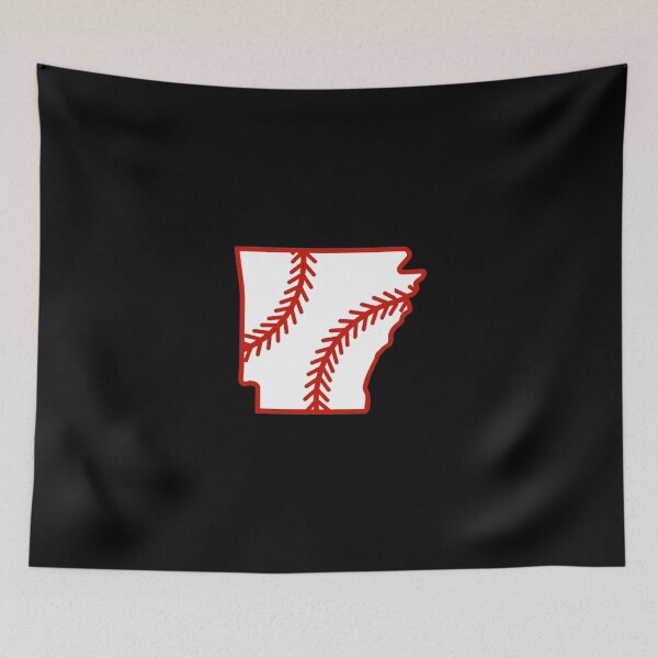 Item preview, Arkansas State Outline Baseball Stitch designed and sold by US States Merch.
