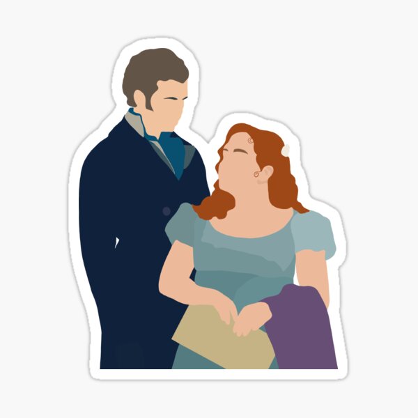 Aperçu de l'œuvre Penelope Featherington et Colin Bridgerton créée et vendue par Quirkypieces.