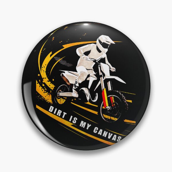 Item preview, Dirt is my Canvas: Orange and Black Lines of Motocross Passion designed and sold by SplashTastic.