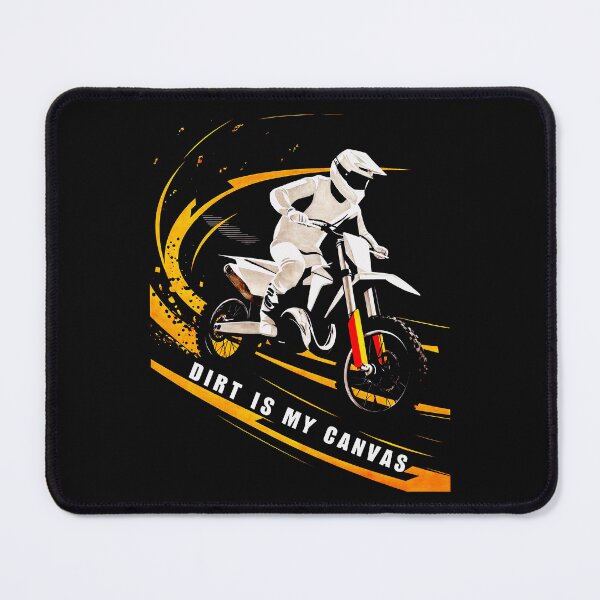 Item preview, Dirt is my Canvas: Orange and Black Lines of Motocross Passion designed and sold by SplashTastic.