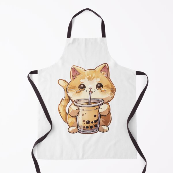 Item preview, Cute Kawaii Cat Drinking Boba Milk Tea  Japanese Kitty designed and sold by BerraART.