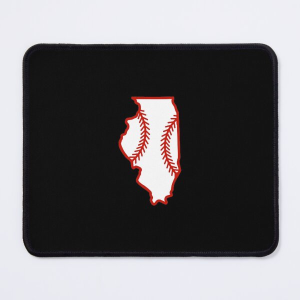 Item preview, Illinois State Outline Baseball Stitch designed and sold by US States Merch.