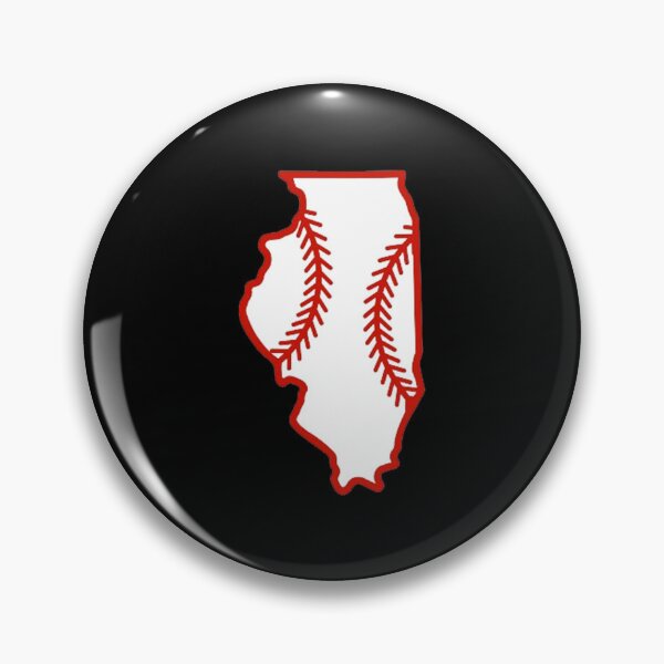 Item preview, Illinois State Outline Baseball Stitch designed and sold by US States Merch.