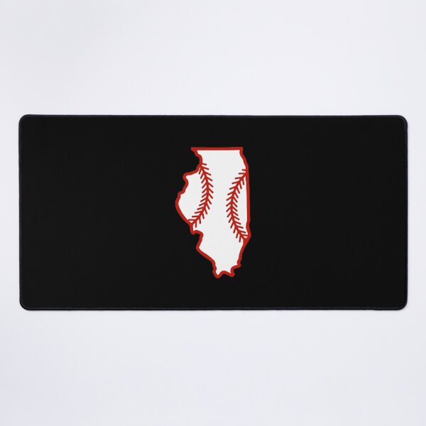 Item preview, Illinois State Outline Baseball Stitch designed and sold by US States Merch.