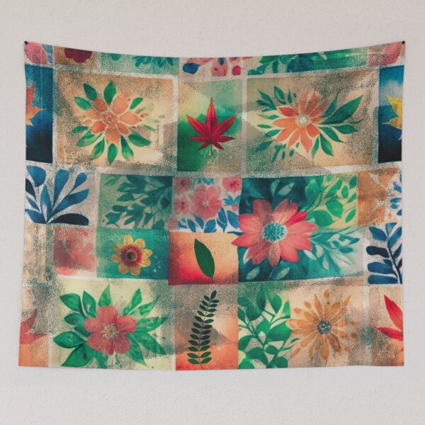 Item preview, Vintage patina flowers and cells designed and sold by WatercolourLily.