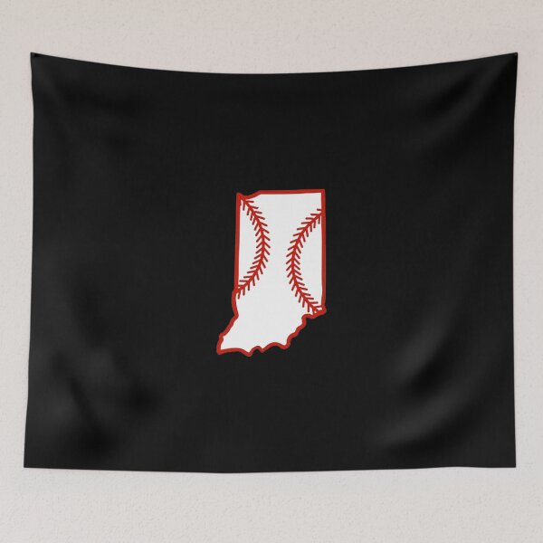 Item preview, Indiana State Outline Baseball Stitch designed and sold by US States Merch.
