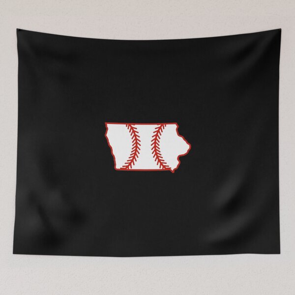 Item preview, Iowa State Outline Baseball Stitch designed and sold by US States Merch.