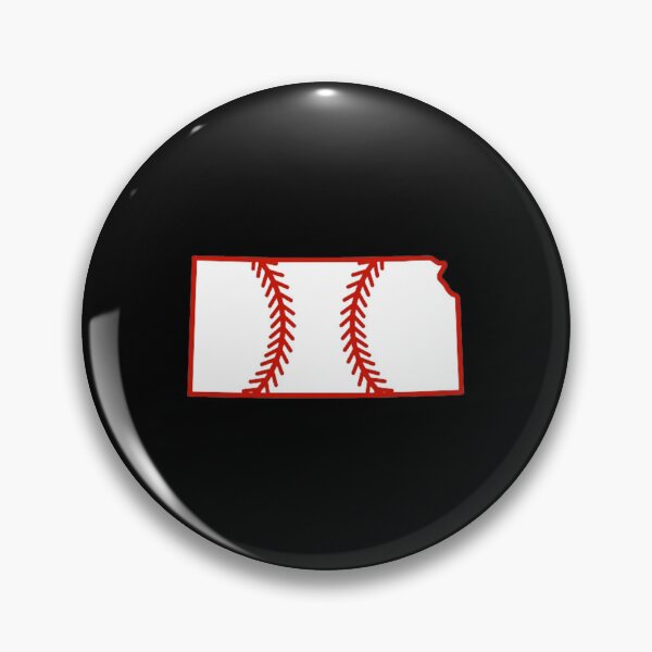 Item preview, Kansas State Outline Baseball Stitch designed and sold by US States Merch.