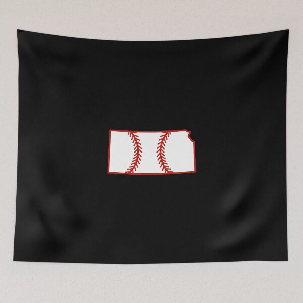 Item preview, Kansas State Outline Baseball Stitch designed and sold by US States Merch.
