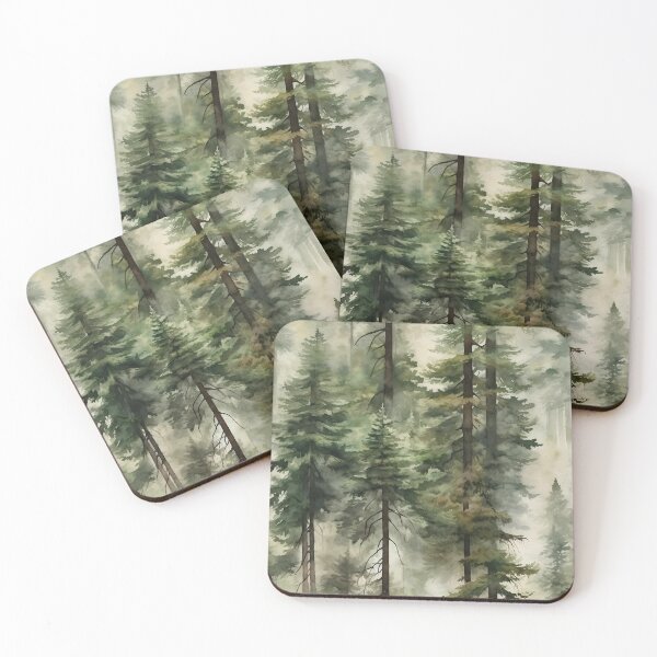 Item preview, Trees,pine trees,forest,watercolor nature background. designed and sold by MariaMarinova.