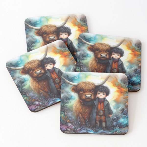 Item preview, Cute Boy and his Highland Cow designed and sold by edgecreative.