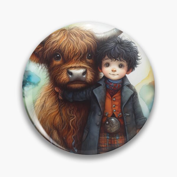 Item preview, Cute Boy and his Highland Cow designed and sold by edgecreative.