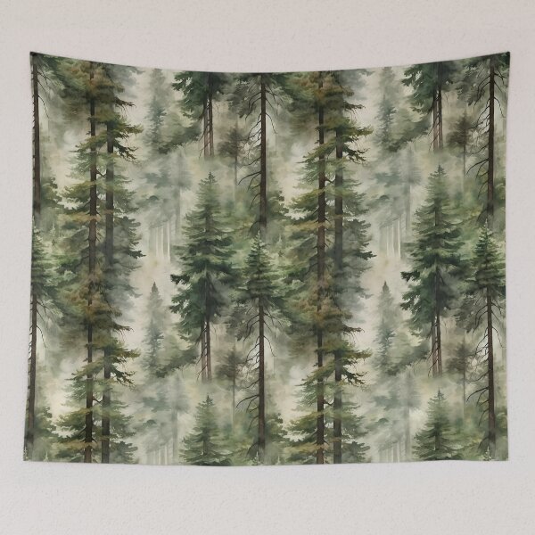 Item preview, Trees,pine trees,forest,watercolor nature background. designed and sold by MariaMarinova.