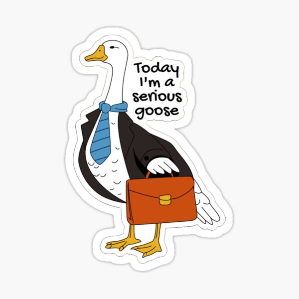Artikel-Vorschau von Heute bin ich eine ernste Gans lustige Gans trägt eine Krawatte, designt und verkauft von Hamooy.