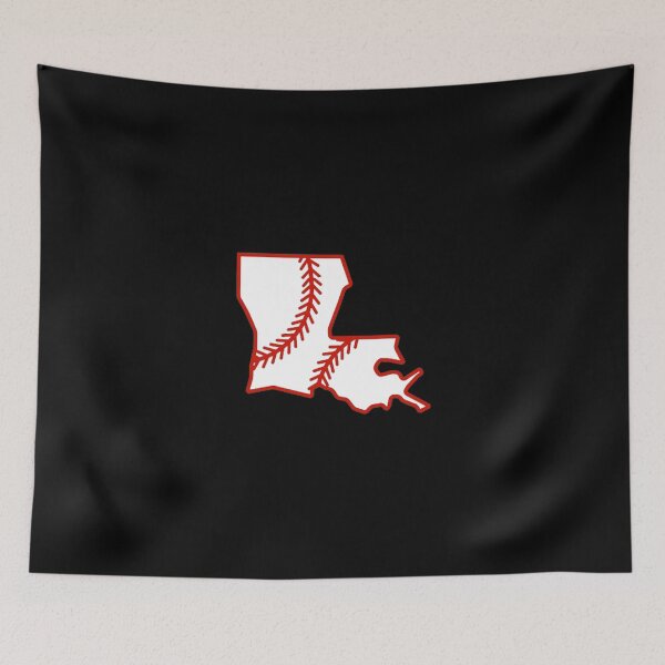 Item preview, Louisiana State Outline Baseball Stitch designed and sold by US States Merch.