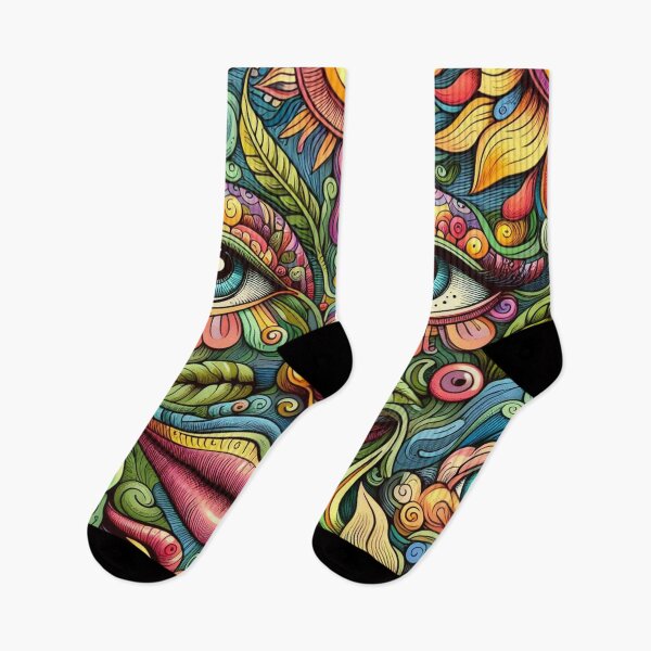 Item preview, trippy psychedelic face  designed and sold by scabsecrete.