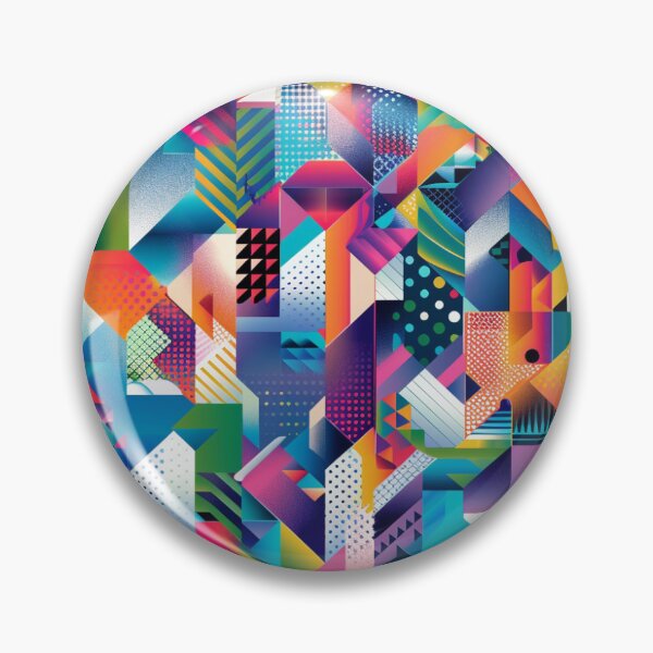 Item preview, Geometric color rush pattern designed and sold by Digital Dreamtales.