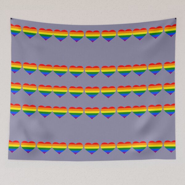 Item preview, Pride Hearts Pattern Rainbow Colors Flag LGBTQ Support designed and sold by MomentumCloset.