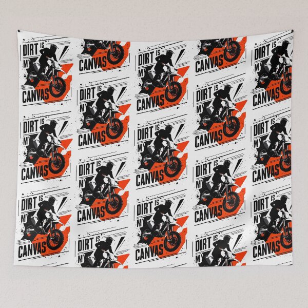 Item preview, Motocross Masterpiece: Black and Orange Lines of Passion designed and sold by SplashTastic.