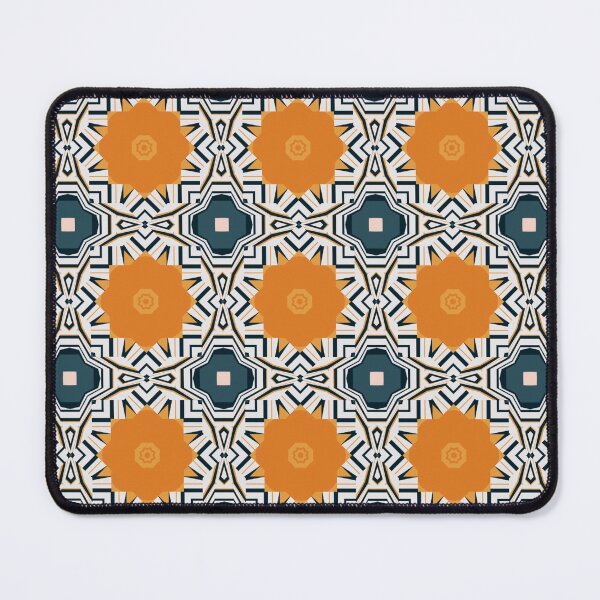 Item preview, Happy retro tiles | Geometric flowers pattern designed and sold by Lia Zarpin.