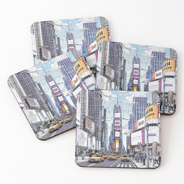 Item preview, hand drawing style  of times square street newyork designed and sold by metebf.