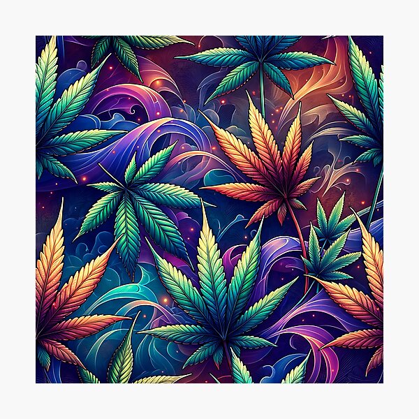 PigBangbang 1000 Piece Jigsaw Puzzle - Bright Colorful Marijuana Weed Art On Wooden Puzzle